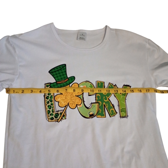 St. Patrick's Day Novelty "Lucky" T-Shirt Festive Holiday Leprechaun Hat Comfy - Picture 8 of 9